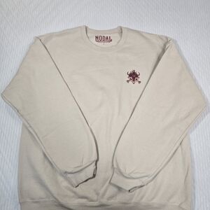 Christian Nodal Pal Cora Tour Sweatshirt Cream Women's Crewneck Sweater Size L